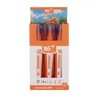 Коректор-ручка, Yes Orange Line, 8 мл, 12 шт. в упаковці