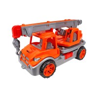 Машина ТехноК, автокран оранжевий, 3695