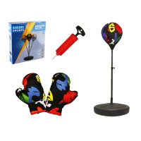 Боксерський набір дитячий груша на стійці 2 рукавички насос