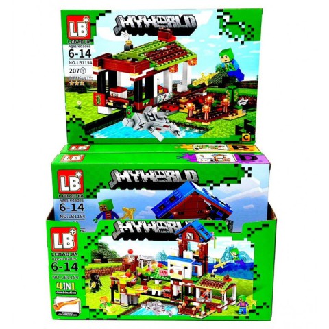 Конструктор Minecraft, LB1154, 201-215 деталей, (В асортименті)