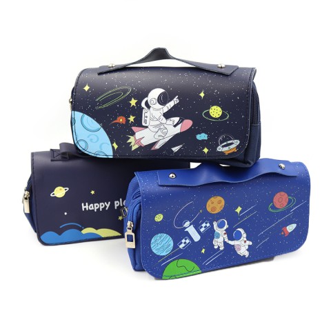 Пенал Космос, 20.5x5.5x7 см, з ручкою (В асортименті)