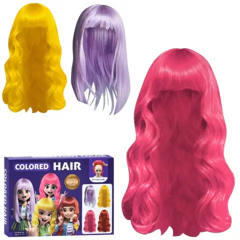 Набір для перевтілення, перука 34 см, гребінець, аксесуари C2008-09-10 (В асортименті)