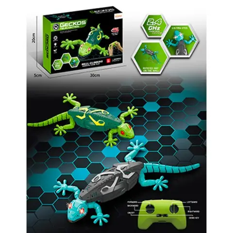 Тварина на радіокеруванні 2,4G акумулятор гекон/ящірка 35 см світло їздить по стіні USB (в асортименті) SM51S
