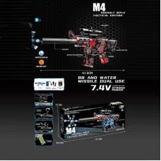Автомат автоматичний принцип роботи, акумулятор 7.4 V, стріляє орбізами, глушник, захисні окуляри, в кор. /36/