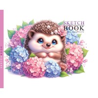 Скетчбук 7БЦ 148x105 мм, 24 аркуші, офсетний папір 100 г/м², чисті аркуші, матова ламінація, дизайн 24338