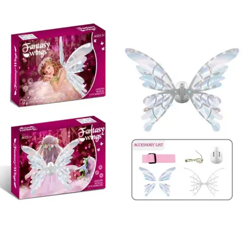 Набір аксесуарів карнавальні крила метелика, що світяться, 2 режими, на батарейках