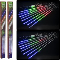 Гірлянда електрична LED Дощ кольорова, 8 ниток, 50 см