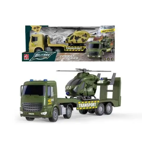 Трейлер з гелікоптером, звук, RJ3398 (В асортименті)