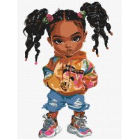 Картина за номерами Яскрава модниця Ideyka 30×40 см КНО8651