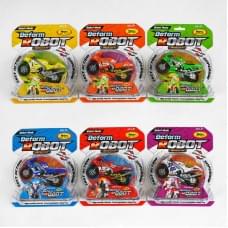 Мотоцикл-трансформер 6 видів, 1шт на листі /360/