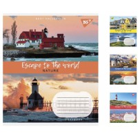 Зошити учнівські 96 аркушів лінія Yes Escape to the world, 5 шт. в упаковці