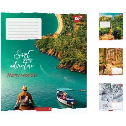 Зошити учнівські 48 аркушів лінія. YES Many worlds! 10 шт. в упаковці