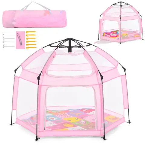 Намет каркасний, MR1512PowderPink, автоматично розкладається, килимок