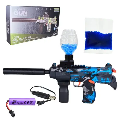 Автомат, акумулятор, стріляє гелевими кулями, світло, аксесуари, 40x23x7.5 см 623-7C