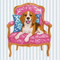 Картина за номерами Бігль Ideyka 40×40 см КНО6781