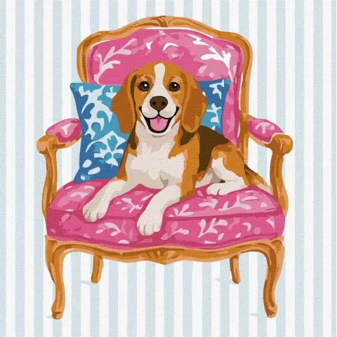 Картина за номерами Бігль Ideyka 40×40 см КНО6781