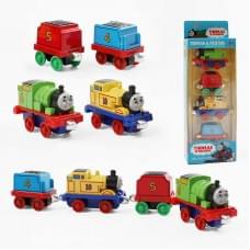 Набір потягів металопластик, магнітне з'єднання, 2 локомотиви, 2 вагончики, в кор. /192-2/