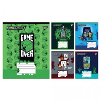 Зошити учнівські 18 аркушів лінія Yes Minecraft Walls, 25 шт. в упаковці