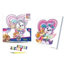 Картина за номерами для дітей Qbee "Щенячий патруль: Скай і Еверест" 30х30 см QB913-008