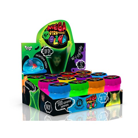 В’язка маса Mega Stretch Slime, 200 г (українською)/російська, Danko Toys