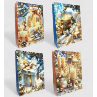 Подарунковий пакет Затишок у Новорічну ніч 31×42×12 см набір 4 шт bl2502-244