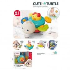 Брязкальце “Черепашка”, висувний елемент, поп-іт, тріскачка, прорізувач, пискавка, присоска, гумові елементи, в кор. /60/