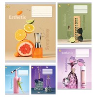 Зошити учнівські 48 аркушів клітинка Тверда Мінімалізм, 10 шт. в упаковці