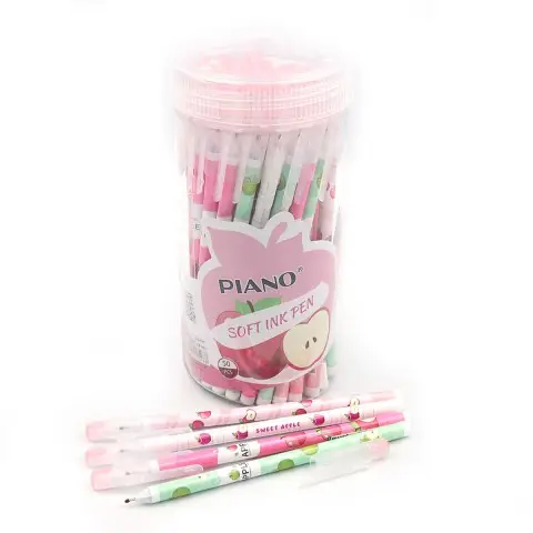 Ручка масляна Piano Apple, 0.6/0.7 мм, Soft Ink Pen, 50 шт.