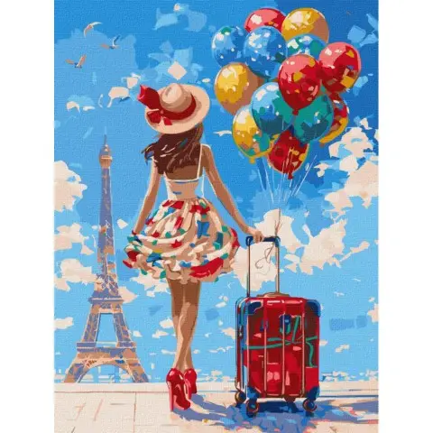 Набір для розпису по номерах Перша подорож, Ideyka, 30x40 см, КНО8475