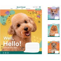 Зошити учнівські 18 аркушів лінія. 1В Well, Hello!, 25 шт. в упаковці