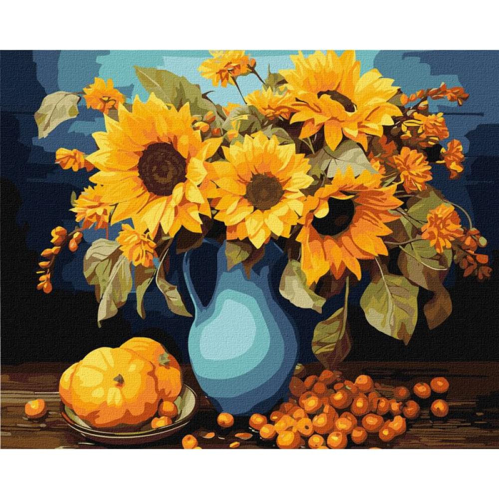 Набір для розпису по номерах. "Соняшникова гармонія" 40х50см КНО3264