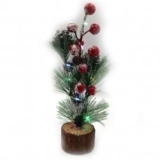 Новогод. декор. светящ. украш. "Елочная ветка" 21см ОРР 1шт/этик