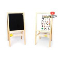 Мольберт шкільний, магнітний з набором магнітів "Свійські тварини" р.75*4*100 /1/