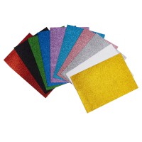 Фоаміран із блискітками KIDS Line, 2 мм, А4, 10 аркушів в упаковці (В асортименті)