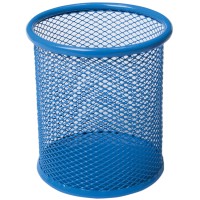 Підставка для ручок кругла, металева, синій BM.6202-02