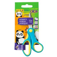 Ножиці дитячі, 126 мм, пластикові ручки із гумовими вставками, синій