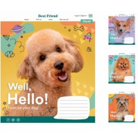 Зошити учнівські 24 аркуша клітинка. 1В Well, Hello!, 20 шт. в упаковці