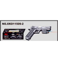 Пістолет, 22 см, пластикові кулі, лазер, на батарейках, 18x29x4 см