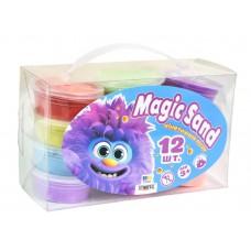 Набір кінетичного піску "Magic sand" 12 шт, Стратег /5/