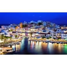 Алмазна мозаїка за номерами 40*50 "Місто біля моря" карт уп. (полотно на рамі)