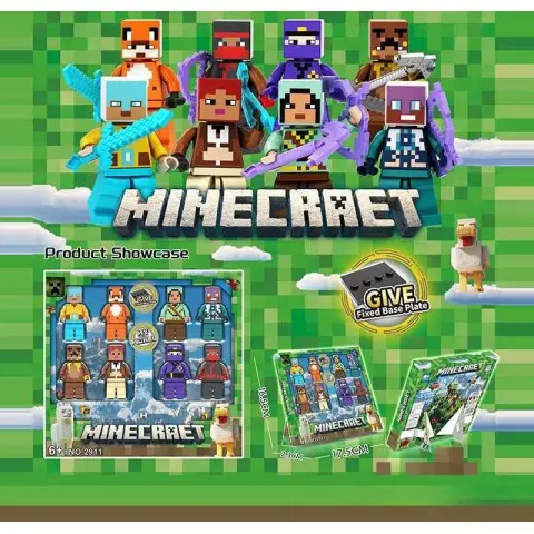 Набір героїв 8 фігурок висота 4 см рухливі кінцівки конструктор 2911-3