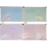 Папка для зошитів на змійці, А5+, Сипучі блискітки-Хом’ячок, 24x18.5 см