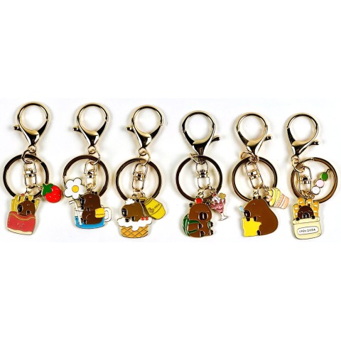 Брелок металевий Капібара 6 см (В асортименті)