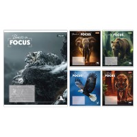 Зошити учнівські 96 аркушів лінія 1B Beasts in Focus, 5 шт. в упаковці