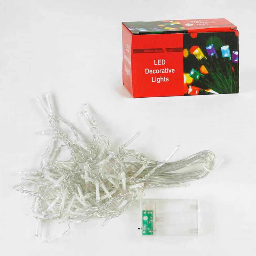 Гірлянда штора 100 ліхтариків 3х0,75 метрів на батарейках біле світло 2 режими C61483