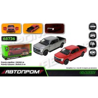 Машина металева АВТОПРОМ Ford F-150 1:36 музика підсвічування відкриваються двері (в асортименті) 68736