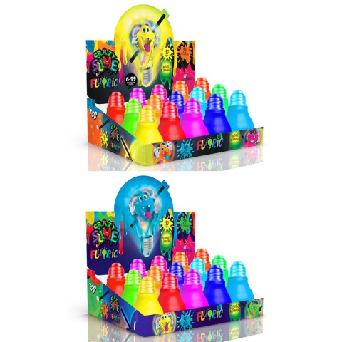 В’язка маса лампочка Fluoric Crazy Slime, світиться в темряві, SLM-07-01U (В асортименті)