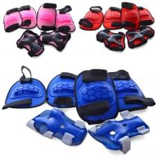 Захист для колін, ліктів, зап'ясть, 3 кольори, сітка, 19-29-9см /50/