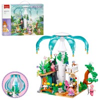 Конструктор SLUBAN рожева серія ботанічний сад 515 деталей M38-B1376