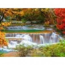Алмазная мозаика по номерам 30*40 "Водопад" карт уп. (холст на раме)